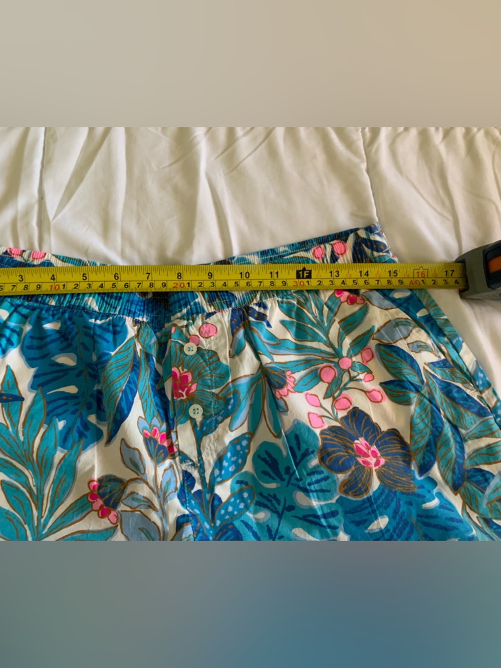 Lilly Pulitzer Pajamas Breezy Aqua Best Fronds Forever Size Medium NWOT - Picture 14 of 14